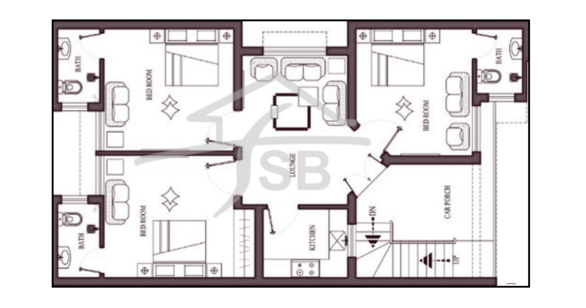 Most Common 5 Marla house  plan